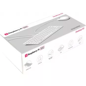 Raspberry Pi 500 DE desktopkit, Duitse (DE) indeling, wit/roze, SC1286