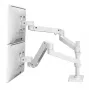 Ergotron LX Pro bevestigingsset voor monitoren (dubbele scharnierarm), modulair, voor 2 lcd-schermen, platte C-klem, wit, tot 24"