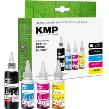 KMP inktcartridges voor Brother LC426XLMP, zwart, cyaan, magenta, geel, compatibel (4 stuks)