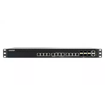 QNAP QSW-M5218P-6F12T beheerde L3 PoE-netwerkswitch, 12 x 10G Ethernet RJ-45, rack 1U