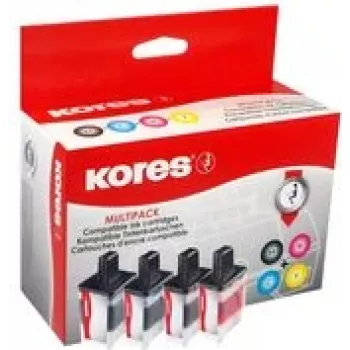 Kores G1537KIT inkt-multipack voor Brother LC-3219XL, zwart + cyaan + magenta + geel