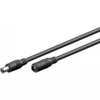 Goobay 71399 DC-verlengkabel, 3 m, zwart, DC-connectoren 5,5 x 2,1 mm