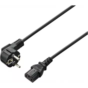 Renkforce stroomkabel, haakse randaardestekker – IEC C13-stekker, 2 m, zwart