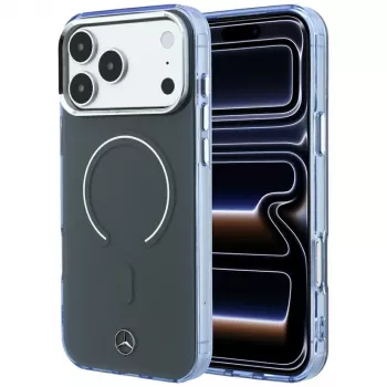 Mercedes Double Layer Iconic Logo MagSafe hoesje voor iPhone 18 Pro Max / 17 Pro Max, antraciet