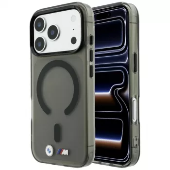 BMW M IML Frosted Metal Logo & Trims MagSafe smartphonehoesje voor iPhone 18 Pro Max / 17 Pro Max, zwart