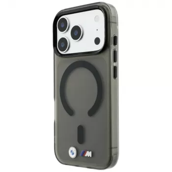 BMW M IML Frosted Metal Logo & Trims MagSafe smartphonehoesje voor iPhone 18 Pro Max / 17 Pro Max, zwart