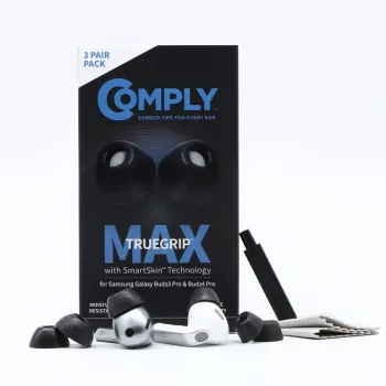Comply MAX oortips voor Galaxy Buds3 Pro, zwart, klein (S)