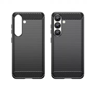 iLike Carbon Case flexibel siliconen hoesje voor Xiaomi Poco F7 Pro, zwart