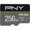 PNY PRO Elite P-SDU256V31100PRO-GE microSDXC-geheugenkaart, 256 GB, UHS-I U3, A1, V30, met SD-adapter