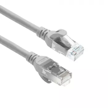 ACT FC1000 ultraflexibele patchkabel, U/UTP CAT6A, TPE, snagless RJ45, 0,5 m, grijs