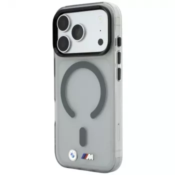 BMW BMW001281 M IML Frosted Metal Logo & Trims MagSafe-hoesje voor iPhone 18 Pro / 17 Pro, antraciet