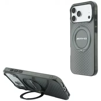 Mercedes AMG00127 AMG IML Double Layer Urban Line MagSafe-hoesje met ringstandaard voor iPhone 18 Pro Max / 17 Pro Max, grijs