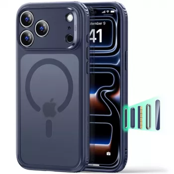 ESR Classic Hybrid MagSafe hoesje voor iPhone 17 Pro / 18 Pro, mat blauw