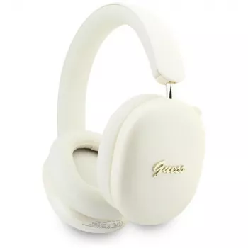 Guess GUE005824 Metallic Effect Metal Script Logo Bluetooth-koptelefoon, ENC, beige