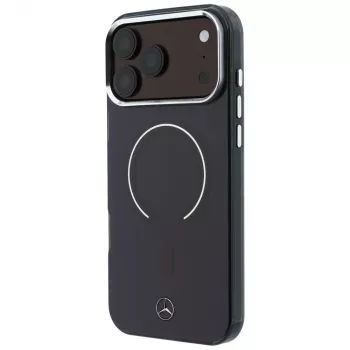 Mercedes Mer008921 Double Layer Iconic Logo MagSafe hoesje voor iPhone 18 Pro Max / 17 Pro Max, bordeauxrood