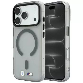 BMW M IML Frosted Metal Logo & Trims MagSafe-hoesje voor iPhone 18 Pro / 17 Pro, antraciet