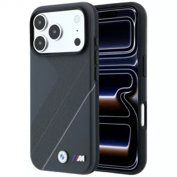 BMW M Tire Track with Silver Line MagSafe-hoesje voor iPhone 18 Pro / 17 Pro, antraciet