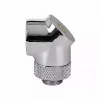 Thermaltake Pacific G1/4 adapter van 90 graden, chroom