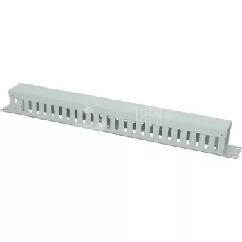 Wirewin KRP 1U 19 inch 1U kabelgeleidepaneel met afdekking, grijs RAL7035