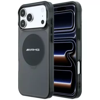 Mercedes AMG00131 hoesje voor iPhone 18 Pro Max / 17 Pro Max, IML Transparent Bicolor Block, MagSafe, zwart