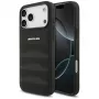 Mercedes AMG00117 hoesje voor iPhone 18 Pro Max / 17 Pro Max, AMG Leather Debossed Lines Logo, zwart