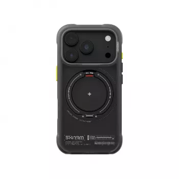Skinarma Atlas hoesje voor iPhone 18 Pro / 17 Pro met MagSafe en draaibare standaard, zwart
