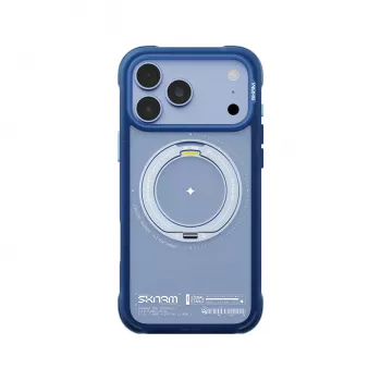 Skinarma Atlas hoesje met MagSafe en draaibare standaard voor iPhone 18 Pro Max / 17 Pro Max, blauw