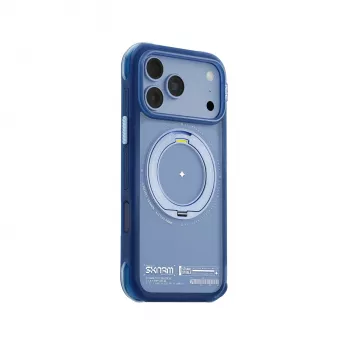 Skinarma Atlas hoesje met MagSafe en draaibare standaard voor iPhone 18 Pro Max / 17 Pro Max, blauw