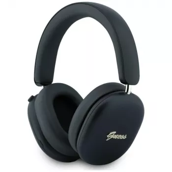 Guess GUE005823 on-ear koptelefoon, Metallic Effect Metal Script Logo, Bluetooth, ENC, zwart