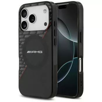 Mercedes AMG00122 AMG IML Double Layer Rhombs MagSafe-hoesje voor iPhone 18 Pro / 17 Pro, zwart-rood