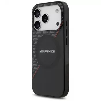 Mercedes AMG00122 AMG IML Double Layer Rhombs MagSafe-hoesje voor iPhone 18 Pro / 17 Pro, zwart-rood