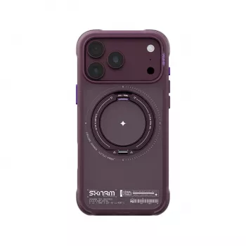 Skinarma Atlas hoesje met MagSafe en draaibare standaard voor iPhone 18 Pro Max / 17 Pro Max, bordeauxrood