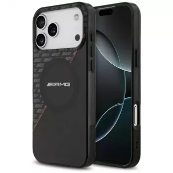 Mercedes AMG00123 AMG IML Double Layer Rhombs MagSafe hoesje voor iPhone 18 Pro Max / 17 Pro Max, zwart-rood