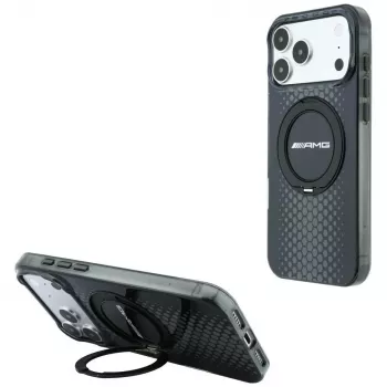 Mercedes AMG00126 AMG IML Double Layer Urban Line with Ring Stand MagSafe hoesje voor iPhone 18 Pro / 17 Pro, zwart