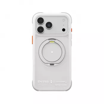 Skinarma Atlas hoesje met MagSafe en draaibare standaard voor iPhone 18 Pro Max / 17 Pro Max, wit