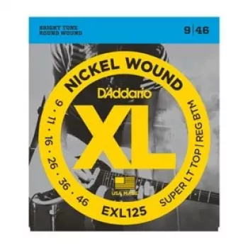 D'Addario EXL125 XL Nickel Round Wound snaren voor elektrische gitaar, 9-46