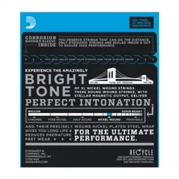 D'Addario EXL125 XL Nickel Round Wound snaren voor elektrische gitaar, 9-46