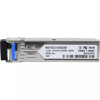 BlueOptics SFP-BXU35-20KM-RW-BO SFP-transceiver, compatibel met Radware SFP-BXU35-20KM, LC simplex, 1000BASE-BX-U, singlemode, TX 1310 nm/RX 1550 nm, 20 km