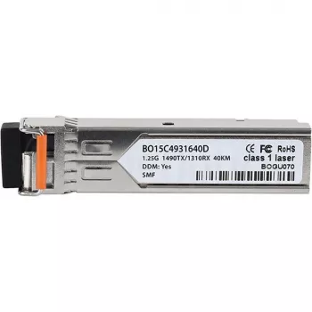 BlueOptics SFP-BXD43-40KM-RW-BO SFP-transceiver, compatibel met Radware SFP-BXD43-40KM, LC simplex, 1000BASE-BX-D, singlemode, TX 1490 nm/RX 1310 nm, 40 km