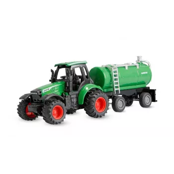 Amewi metalen tractor met tanktrailer, 1:64, RTR, groen