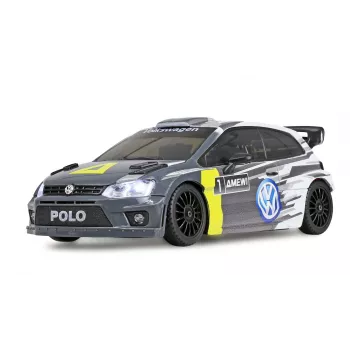 Amewi VW Polo R WRC rally/drift RC-auto, 4WD, 1:28, RTR, grijs