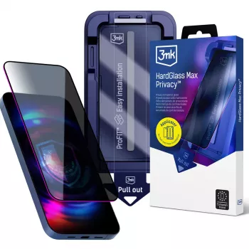 3MK HardGlass Max Privacy Apple iPhone 16 Pro Max gehard glas privacy schermbeschermer, Zwart