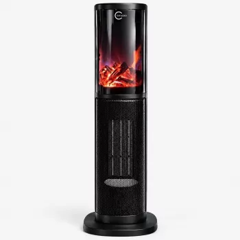 Carruzzo Q20K1 heteluchtventilator 64 cm, zwart