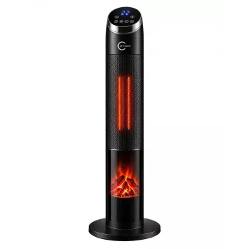 Carruzzo Q20H1 ventilatorkachel 95 cm, zwart