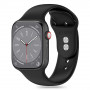 Tech-Protect siliconen band voor Apple Watch 4/5/6/7/8/9/SE en Ultra 1/2 (42/44/45/49 mm), zwart