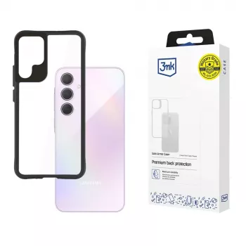 3MK Satin Armor Case+ W-3SArCaP-SaGa106-0 hoesje voor Samsung Galaxy A35 5G, transparant met zwart frame