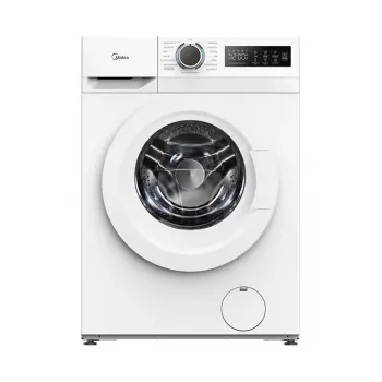 Midea MF110W70B/W-PL slim wasmachine, 7 kg, wit/zwart