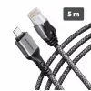 Goobay AXAGON ADE-CM50 USB-C Gigabit Ethernet-adapter met geïntegreerde 5 m CAT6-kabel, RJ-45