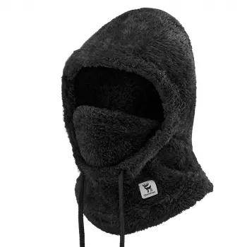 Qunature Arctic Velvet skibalaclava, maat M, zwart