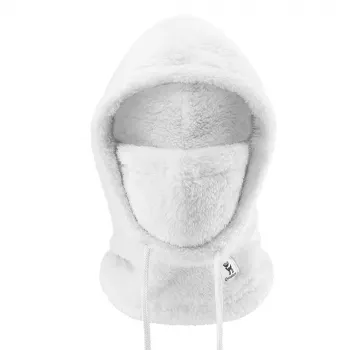 Qunature Arctic Velvet skibalaclava, maat M, wit